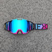 FXR Motokroso akiniai HD lęšis Motociklo apsauginiai nuo rasojimo akiniai Važiavimo akiniai Vyrams Moto MX MTB Akiniai nuo saulės Purvo dviračio priedai blue