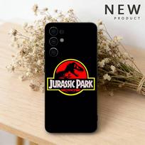 J-Jurassic P-Park dinozaurų telefono dėklas Samsung S26,25,24,21,22,23,30,20,Ultra,Plus,Fe,Lite juodas minkštas dėklas Samsung S235G beige