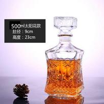 Naujoviškas dizainas, įvairūs stiliai, baro reikmenys, vyno taurė, butelis 250-1000 ml, bešvinis stiklas, viskio grafinai gėrimams, Scotch, Bourbon