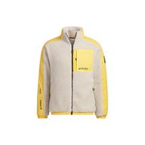 adidas Unisex Terrex National Geographic High-Pile Fleece Jacket Beige Yellow IL8985 XL white