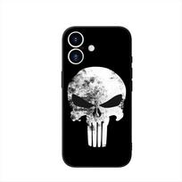 Marvel Punisher kaukolės dėklas telefonui Samsung Galaxy A55 A54 A25 A36 A17 A26 A35 A33 A34 A14 A37 S8 S9 S20 S21 FE S10 Plus Galaxy S21+ 5G gray