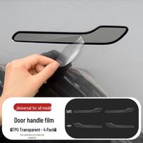 Tesla Model Y/3 Galinių durelių TPU apsauginė plėvelė - Trikampio sritis, Anti-Transparent Blizgi juoda Transparent black