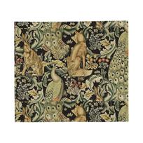 William Morris Auksinė lelija Flanelinis pledas Madingas pledas gėlių rašto vintažinis menas Sofai Megztas madingas pledas Automobiliui Lengvas kvėpuojantis 75x90cm black