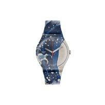 Swatch Series Kvarcinis Mechanizmas 30M Atsparus Vandeniui Laikrodis 41mm Mėlynas Ciferblatas Silikoninis Dirželis Vyriški laikrodžiai SUOZ351 Blue Watch Case gray