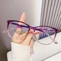 7 Styles Transparent Anti Blu-ray Glasses PC Resin Unisex Plain Eyewear Costume Accessory Waterproof Gradient Frame Glasses Gift gray