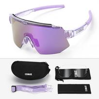 B BLIZ Breeze Dviratininko Akiniai nuo Saulės Kelių Dviratininko Akiniai Vyrui Moteriai MTB Dviračio Akiniai Kalnų Dviračio Akiniai 2 Lęšiai Transparent 2 lens gray