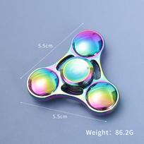 Fidget Rainbow Spinner Toys Metal Ufo Small Handheld Finger Spinners Gift For Kids Adults Spinning Top Focus Desk Fingertip gray