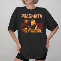 Pragmata Game 2026 Accessories Unisex T Shirt Cotton Tee Graphic Print Tshirt Clothing 4XL brown