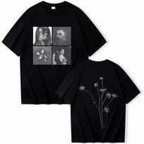 2026 Summer Fashion Trendy Tee Popular Ariana-Grande Petal T-shirt Man Woman Harajuku Short Sleeve O-neck Casual Shirt Y2K L gray