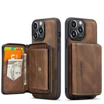 Retro Detachable Leather Case for IPhone 16 Pro Max 15 14 Plus 13 12 11 SE 2026 XS XR Wallet Cards Slot Zipper Purse Back Cover For iPhone 16Plus ruda