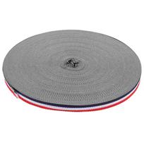 1CM 50M Bulk Ribbon Roll Polyester Stripes Ribbon Party Favors Decoration for Costume Bag Gifts Wedding ( Red White and Blue ) gray