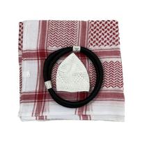 Arabų keffiyeh Patogus galvos apdangalas Poliesterio Arabų šemagas Galvos apdangalas Suaugusiems Vyrams Kasdienis Aprangos Galvos Aksesuarai gray