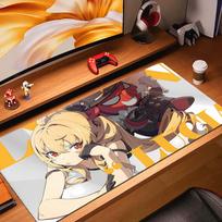 Zenless Zone Zero Mouse Pad ZZZ Nicole Von Lycaon Ellen Zhu Yuan Hoshimi Miyabi Soldier  XXL Large Mousepad Big Keyboard Mats 300x800x2mm orange
