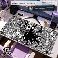 HYBXAXC PC Gamer MousepadsHD Printing Cool Hollow Knight Silksong MousePad TableMats Computer Mousepad Company 800x400x2mm gray