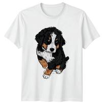 Bernese Mountain Dog Puppy Animals Unisexs TShirt Ladies Tee Graphic Unisex 3XL black