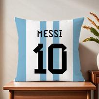 L-Lionel-L Cushion Cover For Pillow M-Messi-I Printing Sofa Decoration Home Car Room Coffee Shop Office Nordic Simplicity Peach skin 60*60(CM)-1Pcs