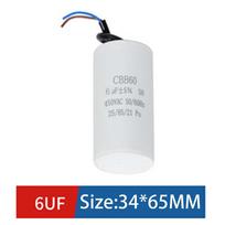 CBB60 Variklio paleidimo kondensatorius AC450V 3/4/5/6/8/9/10/12/14/15/16/18/20/25/30/40/45/50/60/70/80UF Skalbimo mašinai white