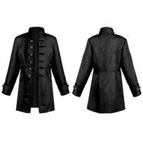 Madingas Steampunk Retro Uniforminis Paltai Vaikams Vienspalvis Stilingas Europos Amerikos Stiliaus Apykaklė 125cm/49.2 in juoda