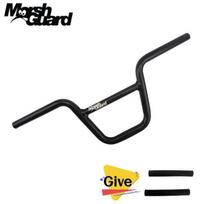 BMX aliumininis sulankstomas Ape Hanger vairas 22,2 mm paaukštinimas gatvės ir laipiojimo dviračiams black