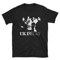 UK Decay Shirt, Sisters of Mercy, Bauhaus, Skeletal Family, Virgin Prunes, Play Dead, Specimen, Goth, Post Punk 3XL white