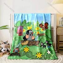 Mažojo kurmio animacinis pledas Minkštas flanelinis pledas lovai, sofai Keturiems sezonams Vaikų dovana Namų tekstilė Size: 100*150cm, Weight: 320 GSM