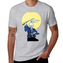 usagi yojimbo usagi rabbit samurai moon katana sword kimono ronin miyamoto usagi stan sakai japan edo era e TShirt 4XL gray