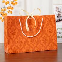 Elegantiškas dovanų maišelis: Prabangi gimtadienio, drabužių ar saldainių laikymo dėžutė su juostele Gucci Orange; White Cardboard; Small 18*10*16cm red