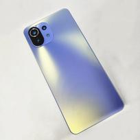 Skirta Xiaomi Mi 11 Lite 4G 5G Baterijos Dangtelis Galinis Stiklo Skydelis Galinis Korpusas Su Kameros Lęšio Keitimas+Lipdukas mėlyna