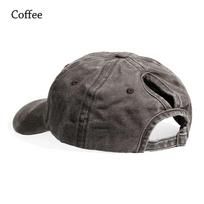 High Ponytail Baseball Cap Messy High Bun Snapback Hat Casual Sun Hat kava