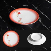 5 or 10pcs set Melamine Sushi Dish Buffet Rotary Conveyor Belt Train Japanese Food Round Serving Plate Restaurant Accessories 5 pcs set