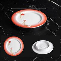 5 or 10pcs set Melamine Sushi Dish Buffet Rotary Conveyor Belt Train Japanese Food Round Serving Plate Restaurant Accessories 10 pcs set