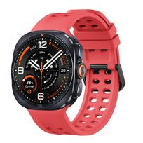 Sport Silicone Strap for Samsung Galaxy Watch Ultra 2 2026 47mm Band Wristband for Galaxy Watch Ultra 2025/2024 47mm Bracelet Galaxy Ultra 2 2026 raudona