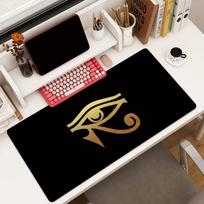 Ancient Egypt Hieroglyph Mouse Pad Square Office Gaming Desk Mat Waterproof Non-Slip Rubber Decorative 30cmx60cm(11.8x23.6inch) brown