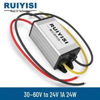 RUIYISI Step-Down Converter: 36V-48V/30V-60V to 24V, 1A-80A DC Power Supply Module