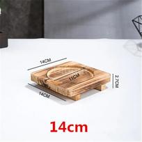 Board barbecue square heat insulation wood pad stone plate casserole pad stone pot pad Heat insulation wood pad iron plate as picture beige