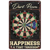 Darts Metalinės Skardinės Ženklai Biliardas Pokeris Sienos Meno Plakatai Plokštelė Vintažinis Geležies Tapyba Dekoracija Namams Kavinukei Žaidimų Kambariui Klubui Barui 20x30cm（7.8x11.8inch） beige