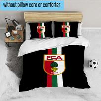 3PCS Augs-burg Crest Bedding set,Ideal for1pc Duvet Cover And 2pcs Pillowcases Perfect for Christmas gift,Ideal for Bedroom, Dormitory 135cm*200cm gray