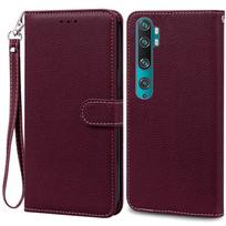 Mi Note 10 dėklas Xiaomi Mi Note 10 dėklui Odinis piniginės tipo atverčiamas dėklas Xiaomi Mi Note 10 Pro viršeliui Fundas CC9 Pro telefono dėklai for Mi Note 10 black