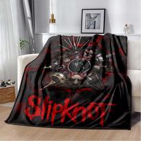 Slipknot  Art Flannel Throw Blanket Soft Warm Lightweight Rock Band Print Sofa Cover Bedroom Couch Travel Home Decor Fan Gift 80cmx120cm gray