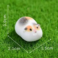 10/20Pcs Mini Guinea Pig Figurines Resin Cavy Miniature Animals Figurines Fairy Garden Miniature Moss Landscape Diy Crafts 10Pcs A8 brown