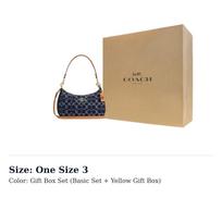 COACH Teri Fabric With Artificial Leather Shoulder Bag Medium Women's Denim Blue CAF82-IMXIA One Size 3 geltona