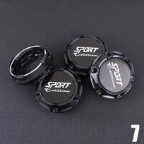 4 vnt. JDM sportinio ratlankio dangtelio spaustukas 56 mm lenktyninio sportinio MFHXDRYT emblemos lipdukas ratlankio centriniai dangteliai juodas ir sidabrinis black