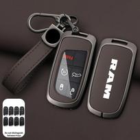 Vintažinė oda Dodge RAM 1500 2500 3500 Automobilio Nuotolinio Rakto Dėklas Fob Dangtelis Apsauginis Laikiklis Korpusas Automobilinis Raktų Pakabukas Aksesuarai black