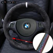 Individualizuota automobilio vairo apdaila iš minkšto zomšo BMW E81 E90 Pack M Sport M3 E91 E92 E93 E87 E82 E88 X1 E84 white marker black