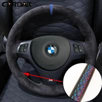 Individualizuota automobilio vairo apdaila iš minkšto zomšo BMW E81 E90 Pack M Sport M3 E91 E92 E93 E87 E82 E88 X1 E84 blue marker