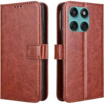 Motorola Edge 60 / 60 Fusion Crazy Horse Wallet Flip Case, Brown