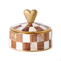 Storage Canister with Lid Lidded Container Ornamental for Countertop, Homeowners 7x7x5cm_Flame Red brown