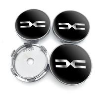 4 vnt. Automobilio rato centrinio dangtelio logotipo lipdukai Ratlankio apdanga Dacia Dokker Jogger Duster Spring Bigster Lodgy black