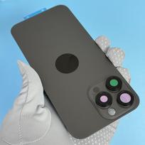 Galinio stiklo keitimas iPhone 15 Pro 16 Pro Max Galinis dangtelis su kameros objektyvo laikikliu Įmontuoti magnetai Remonto atsarginės dalys gray