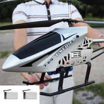 3,5 CH 80 cm Rc malūnsparnis, ypač didelis nuotolinio valdymo pultas, patvarus įkraunamas žaislinis drono modelis UAV lauko orlaivio malūnsparnis sidabras
